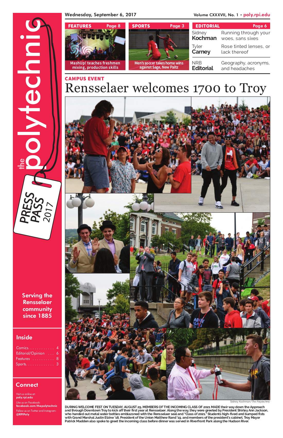 The Rensselaer Polytechnic - September 6, 2017