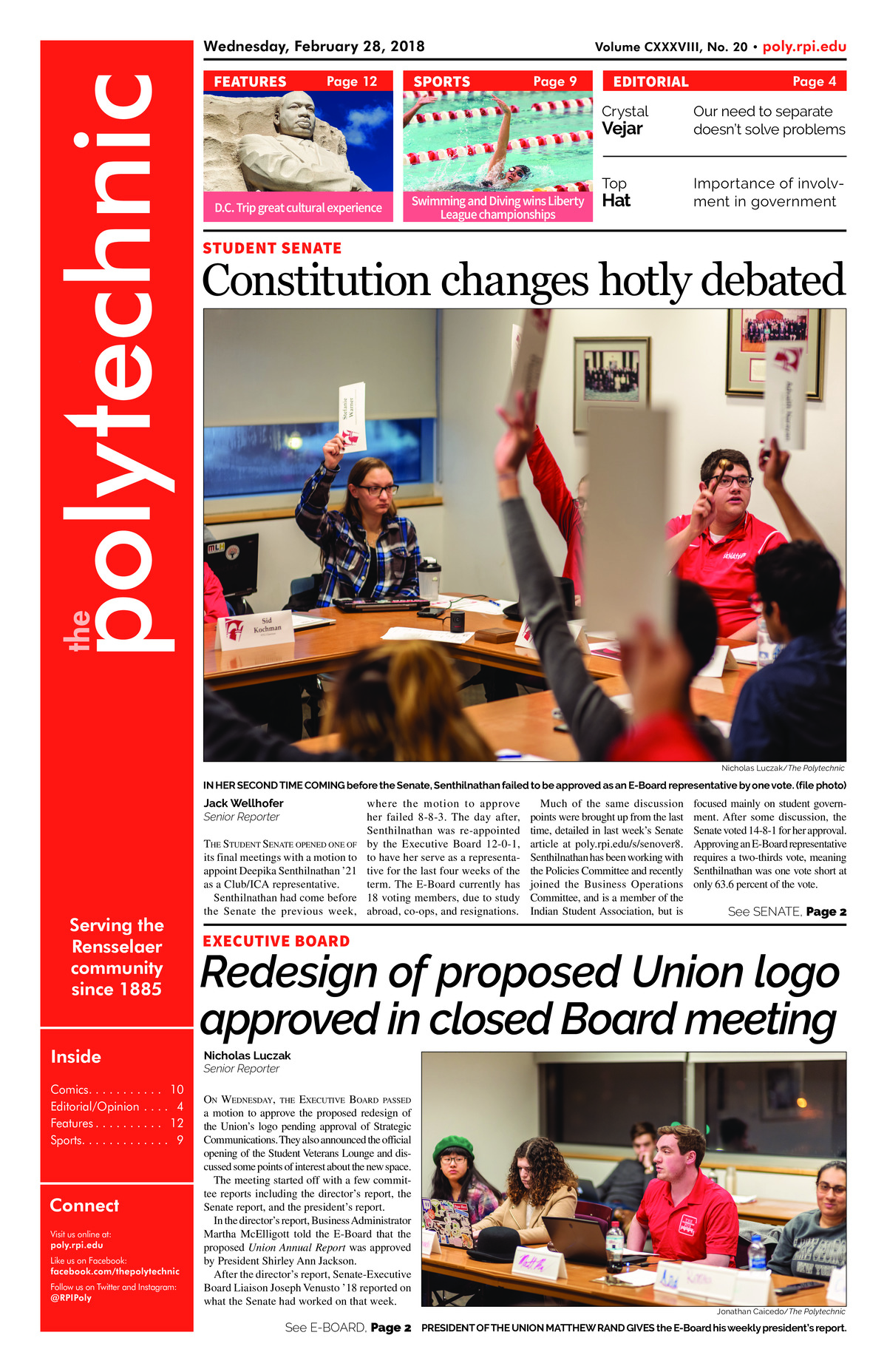 The Rensselaer Polytechnic - February 28, 2018