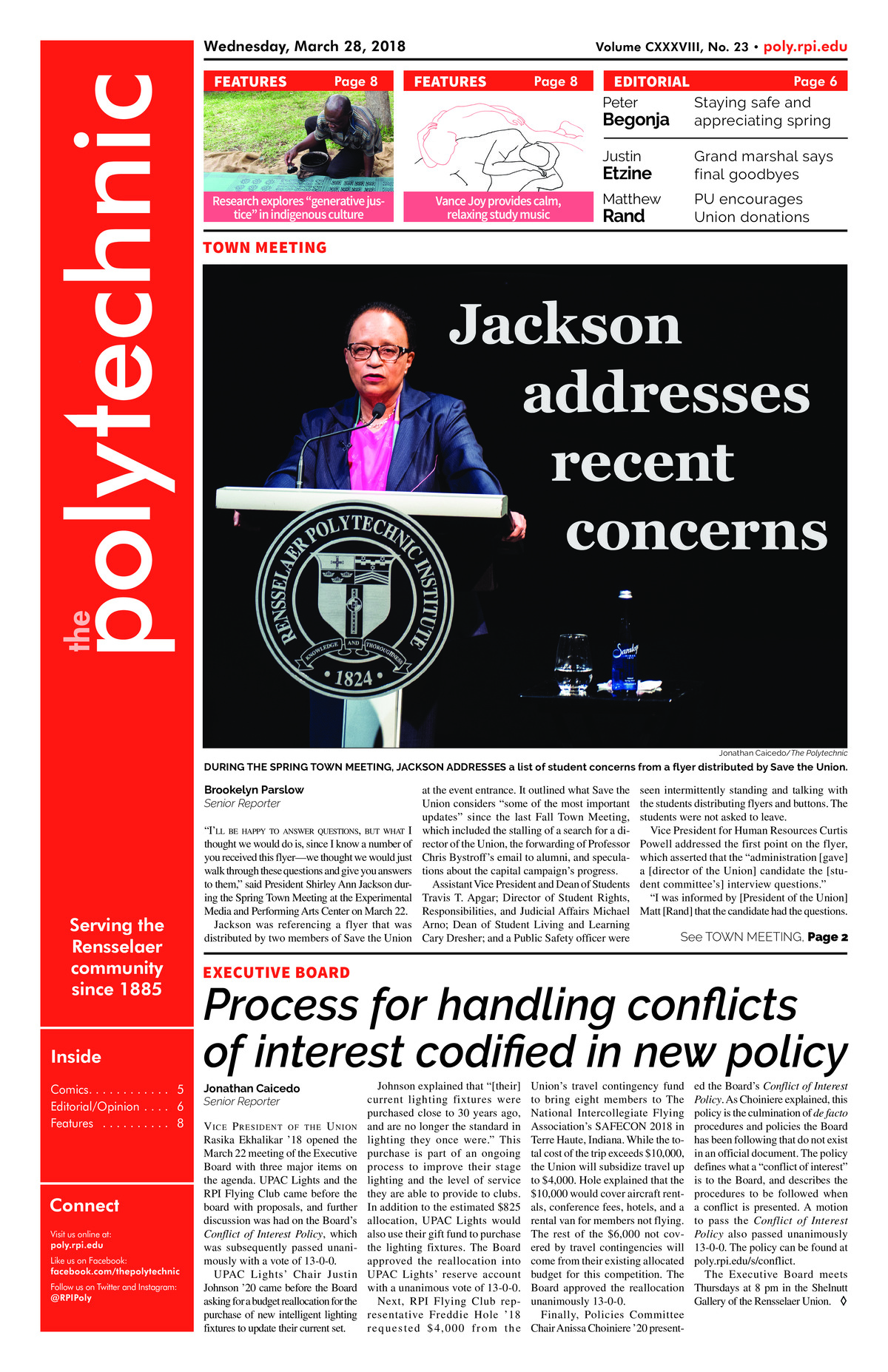 The Rensselaer Polytechnic - March 28, 2018