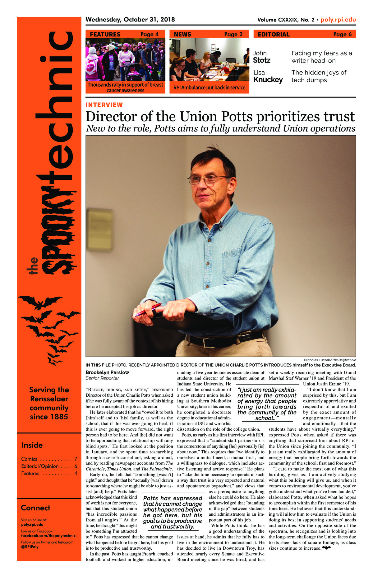 The Rensselaer Polytechnic - October 31, 2018